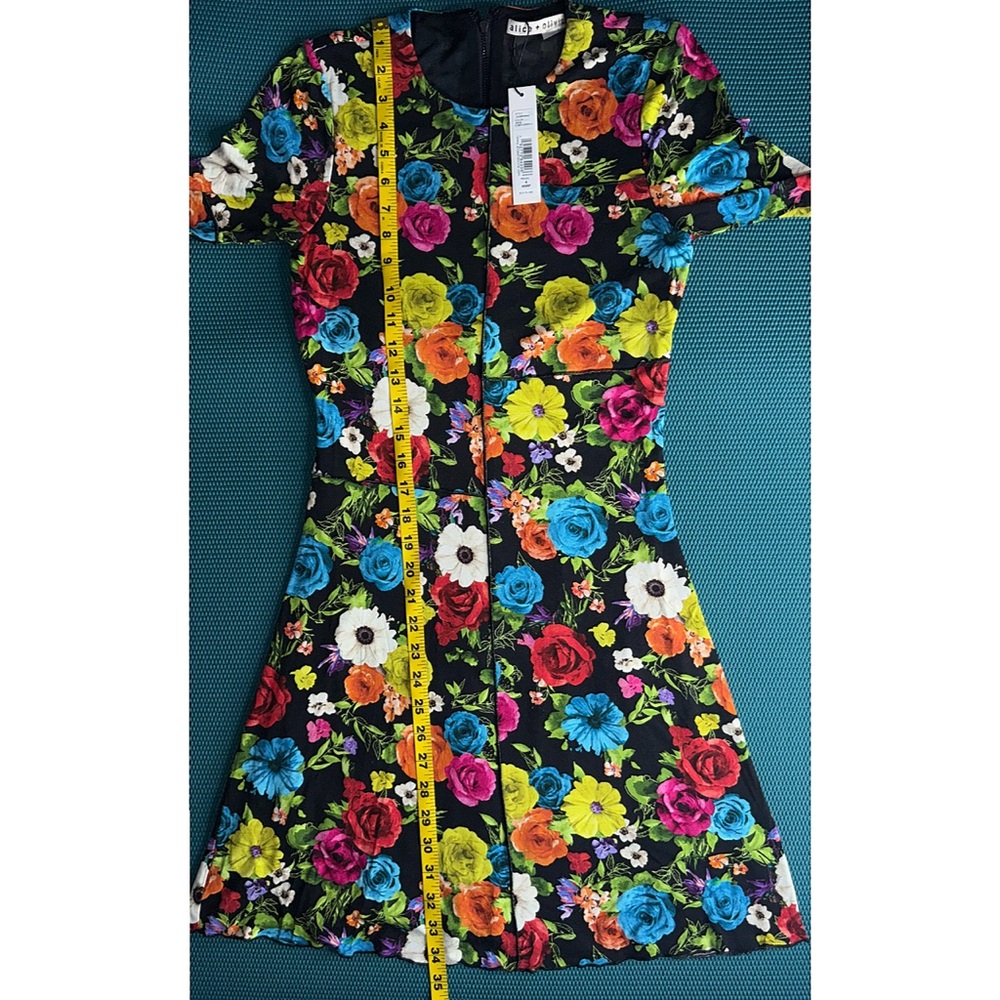 Alice + Olivia Delora Floral Multi Colored Mini Dress - Picture 11 of 16